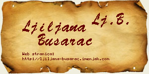 Ljiljana Busarac vizit kartica